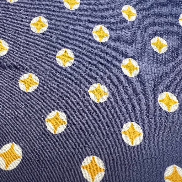 Women's Anthropologie Feather Bone Solstice Wide Leg Pants Navy Yellow Size 12 - Picture 11 of 11